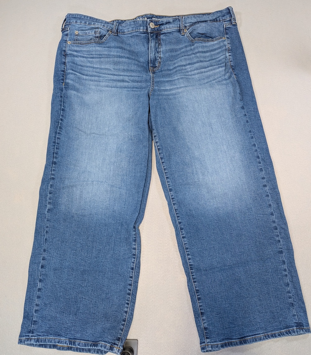 Torrid Jeans Womens 22 Blue Medium Wash Perfect Wide Leg Vintage Stretch Plus